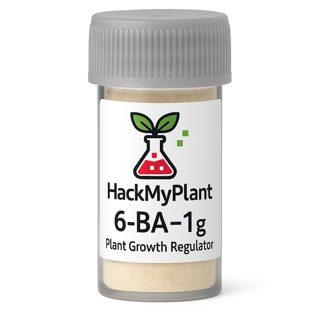 Lab-grade IBA, NAA and 6-BA powders in 1 g vials for DIY plant tissue culture. Ideal for home labs, cloning experiments and advanced propagation.
